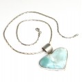 spectaculos colier " Heart ", cu Larimar dominican. argint. Mexic anii'80